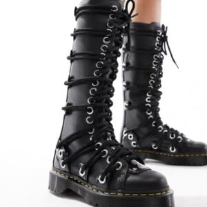 Dr. Martens Daria 1B60 Bex leather black lace-up knee-high boots